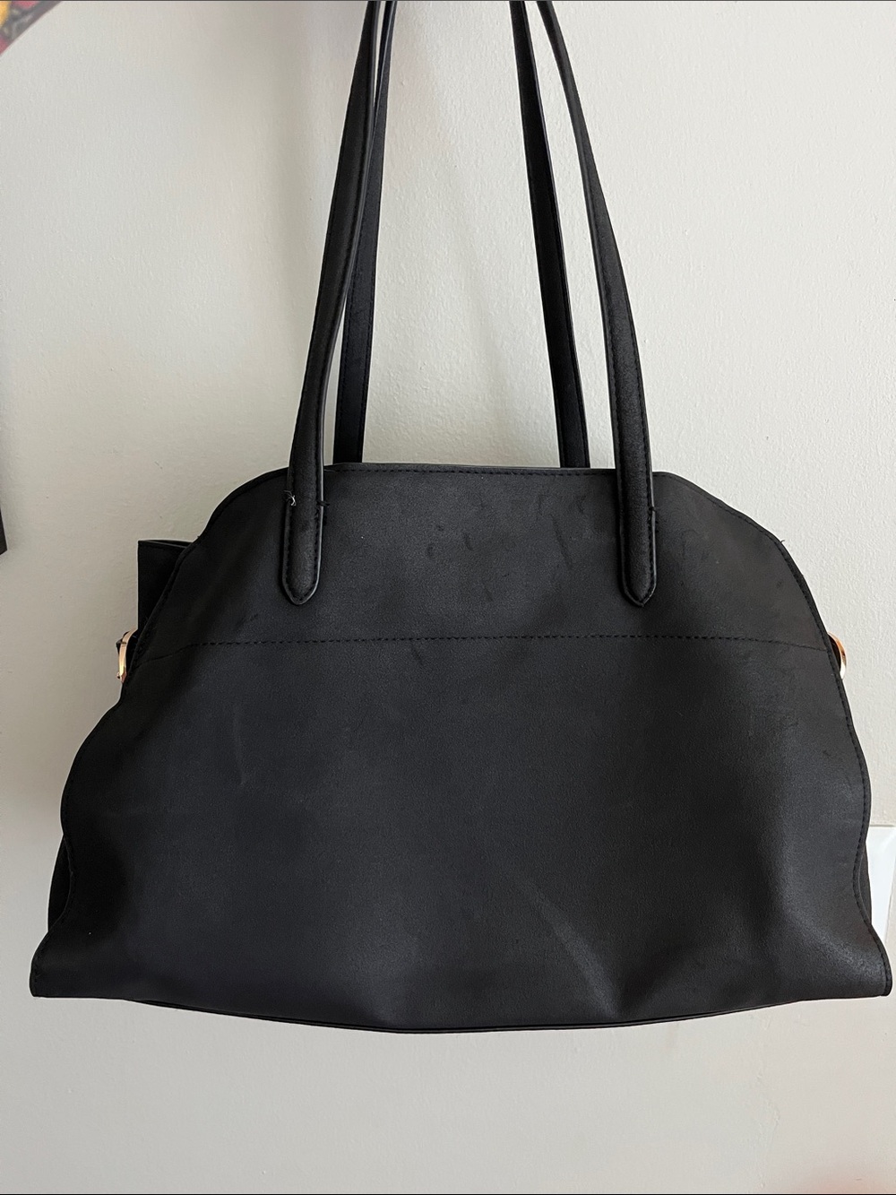 a new day Black Shoulder Tote Bag